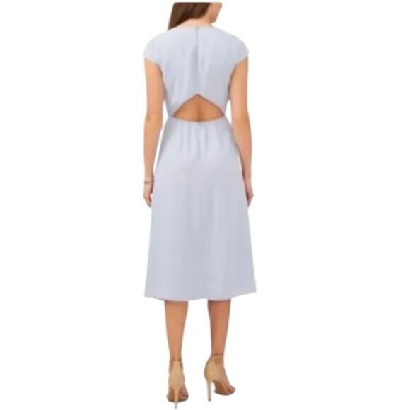Halogen Dress Womens XS Light Blue Midi‎ V Neck - Picture 3 of 12
